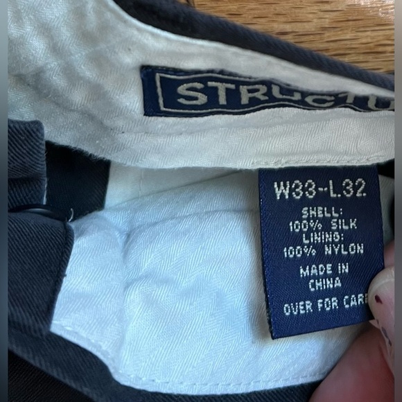 Structure Silk Pants in Charcoal - Picture 3 of 3